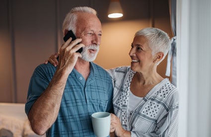 retirement-planning Retirement Planning - couple discussing options on the phone